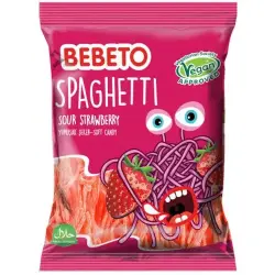 BEBETO GUMENE ŠPAGETE JAGODA 80 G